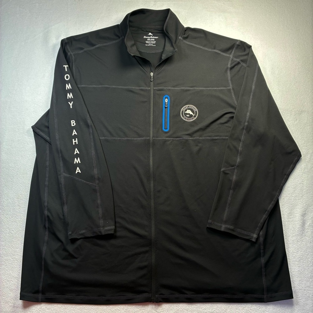 Tommy Bahama Men’s Performance Jacket 3XL Big & Tall Black UPF 30 NWT $135 - Picture 4 of 11